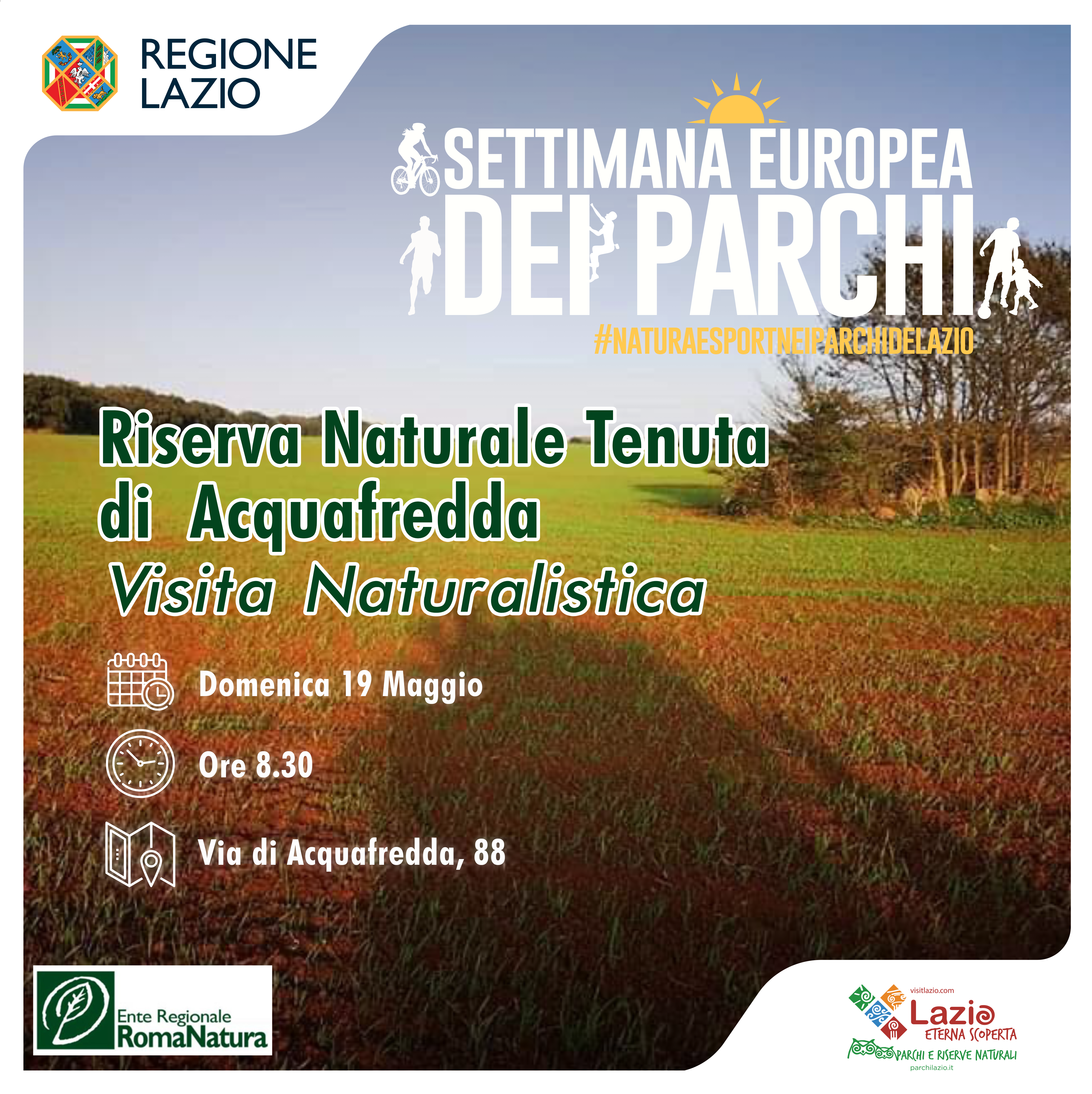 domenica 19 maggio Primavera nella Riserva Naturale Tenuta di Acquafredda