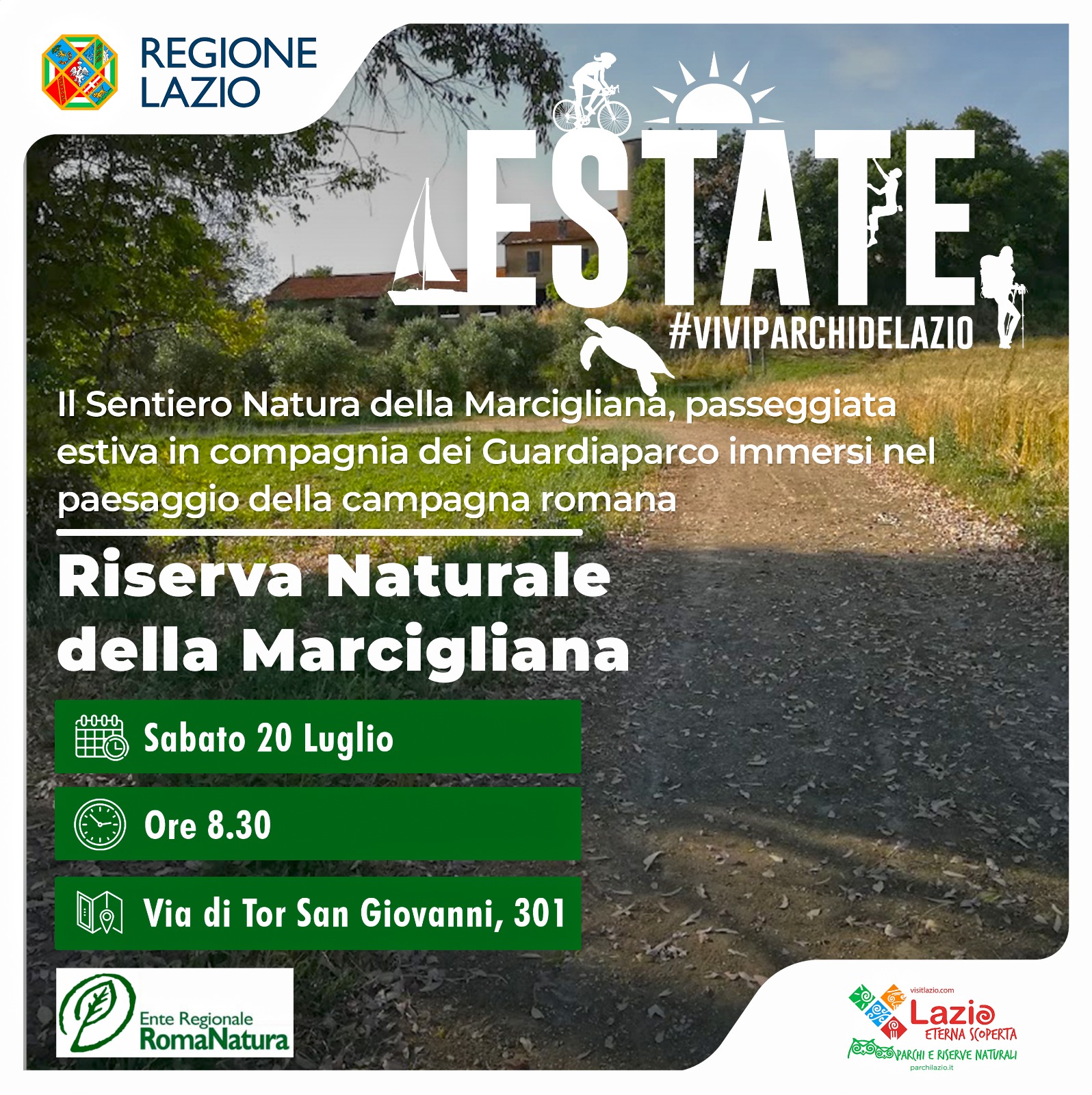 Escursione Estiva sul Sentiero Natura della Marcigliana-20-luglio
