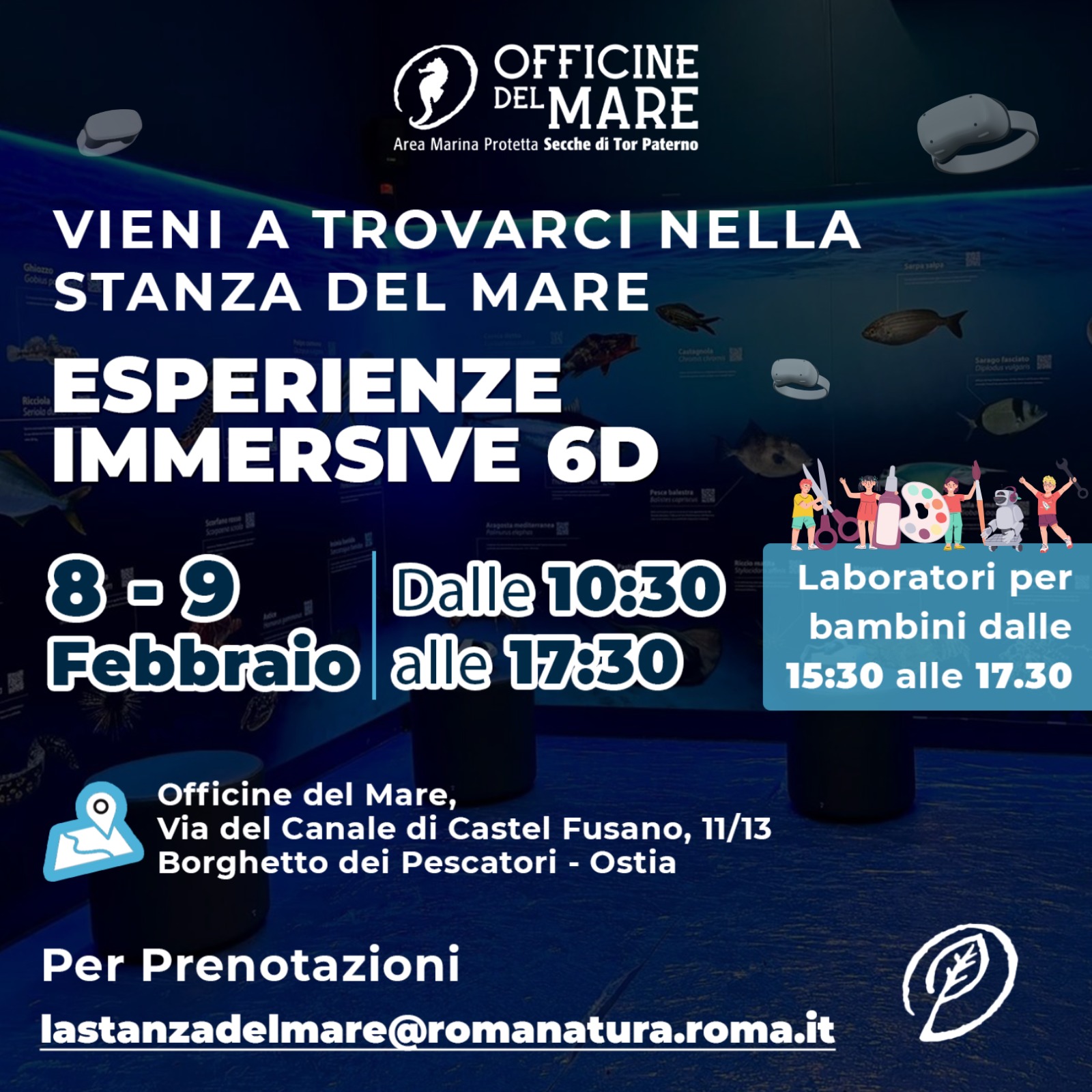 L’8 e 9 febbraio torna l’esperienza immersiva nella Stanza del Mare!