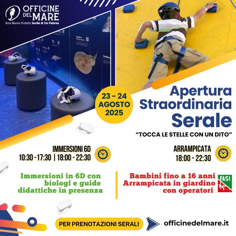 tocca le stelle con un dito - apertura straordinaria officine -23-24-agosto