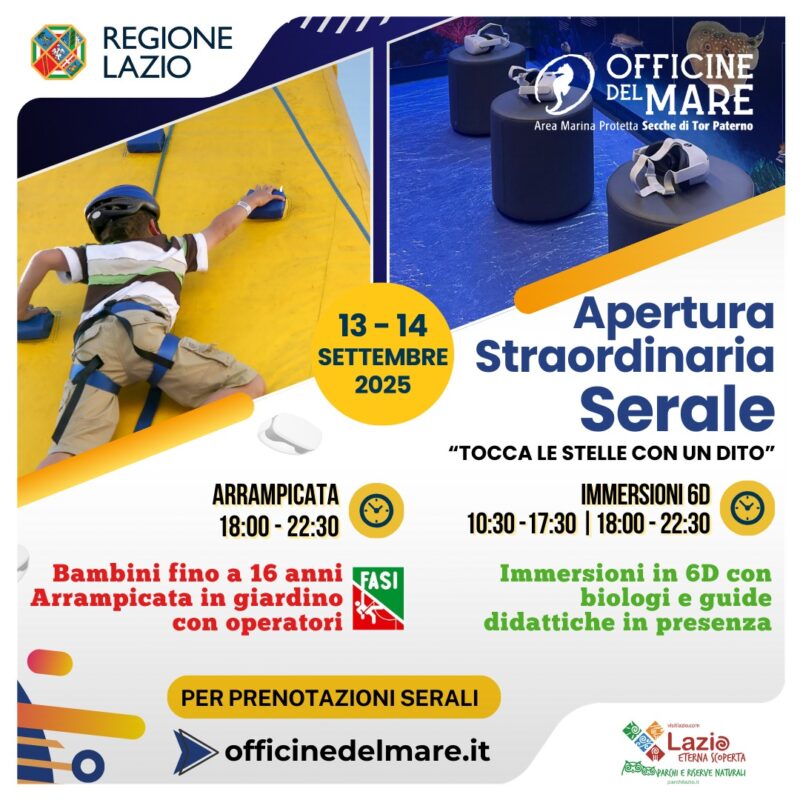 officine del mare ostia -evento- tocca le stelle con un dito-officine del mare-13-14-settembre