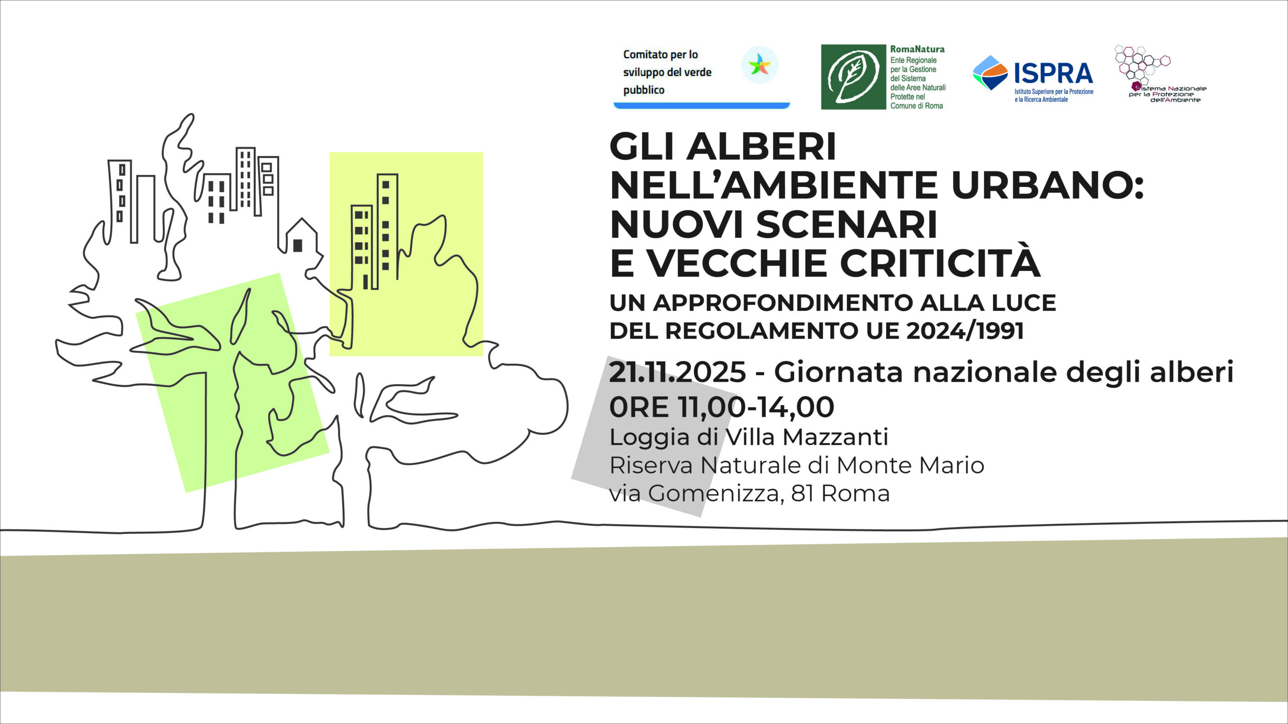 Giornata nazionale dell'albero - Gli alberi nell'ambiente urbano-Ispra-loghi-istituzionali