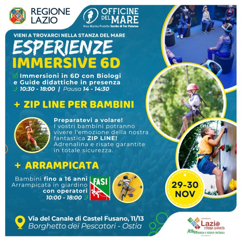 Officine del Mare 29-30 Novembre - Esperienze immersive-6d-zip-line