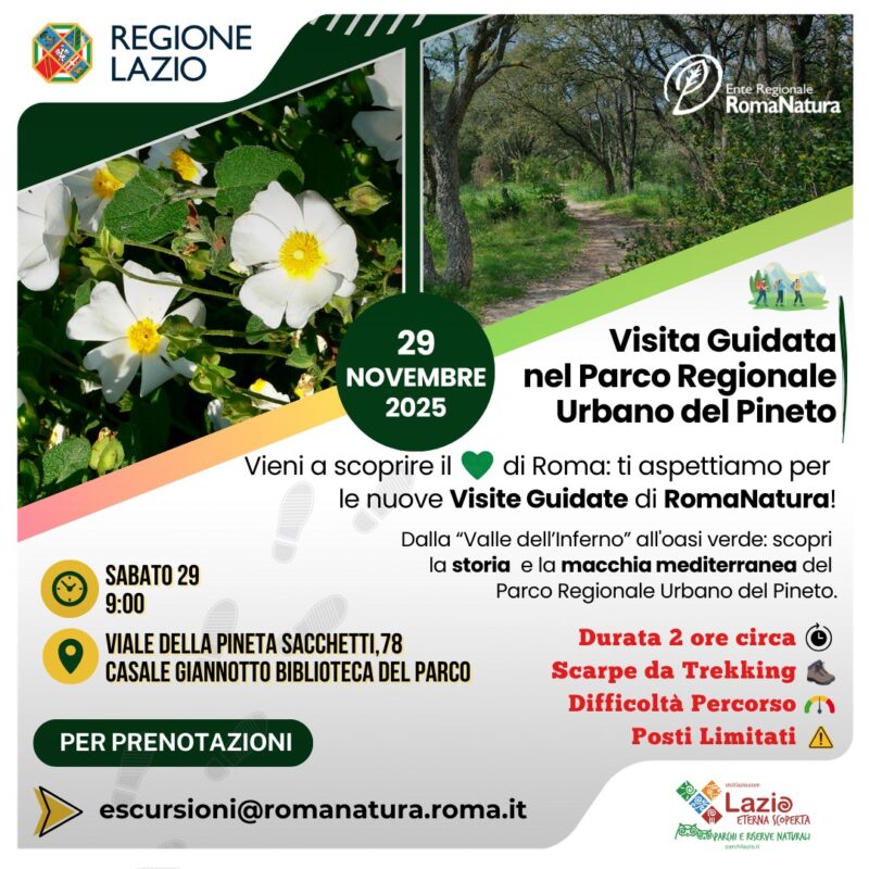 Visita naturalistica Pineto sabato 29 novembre 2025-Card
