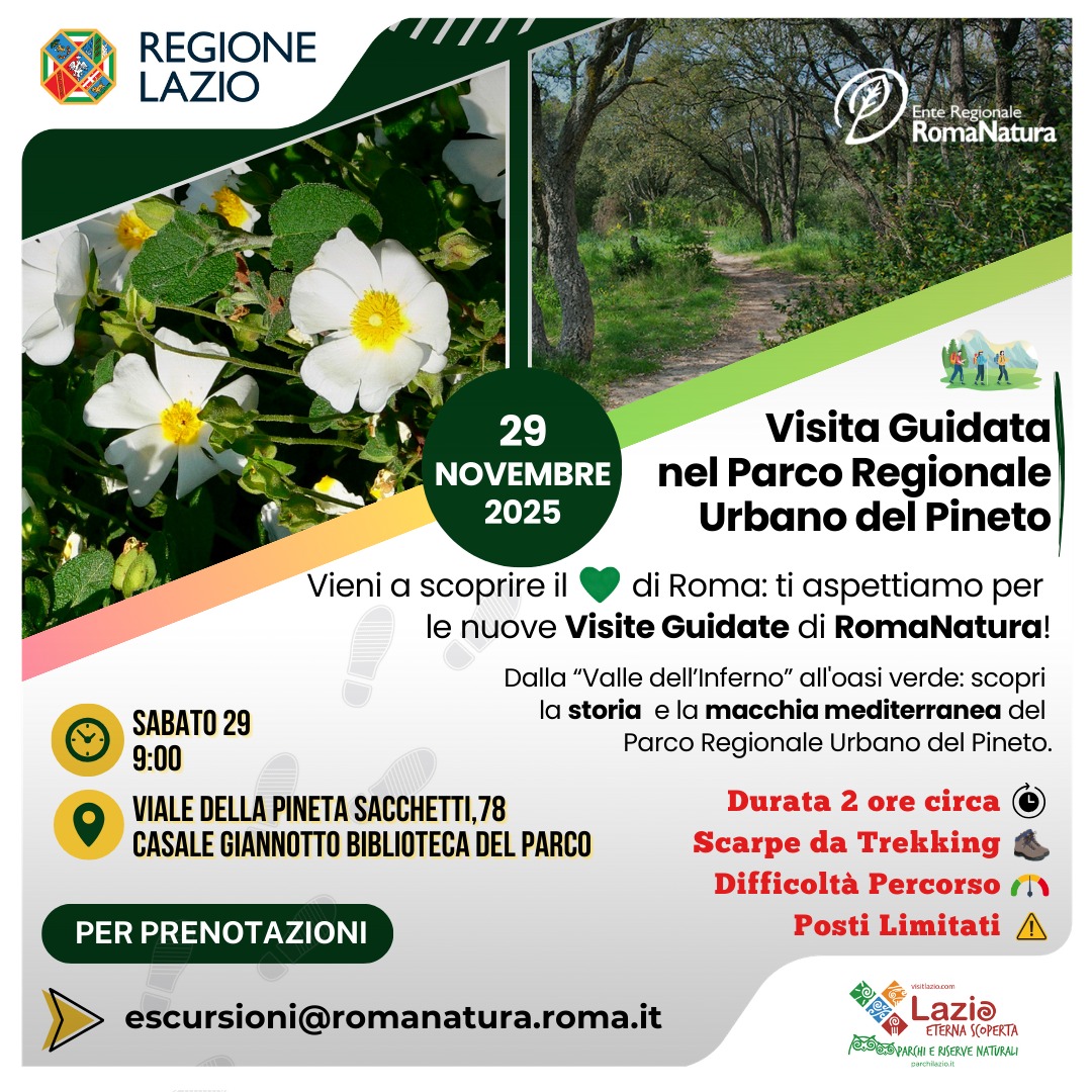 Visita naturalistica Pineto sabato 29 novembre 2025-Card